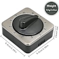 Miniatyrbilde 3 av 4: Kjøkken Nedtellingstimer Magnetisk 60 Minutters Opptrekk Mekanisk Timer Rustfritt Stål For Hjemmebaking Matlaging Ovn.