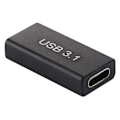 Pikkukuva 2 / 4: Type-C / USB-C Naaras - USB 3.0 Naaras Alumiiniseosadapteri (Musta)