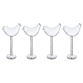 Miniatyrbilde 1 av 2: 1 Sett 4 stk. Cocktailglass i fugleform, vinglass, beger (transparent)