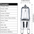 Miniatyrbillede 5 af 5: 10 stk G9 28W/40W Dæmpbare 370 Lumen C-klassificerede Halogenpærer