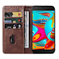 Miniatyrbillede 3 af 5: Læder Telefonetui med Magnetisk Lukning til Samsung Galaxy A2 Core, A260