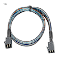 Pikkukuva 1 / 4: Adapterikaapeli Datakaapeli SFF-8643 - SFF8643 H0106 Palvelin Sisäänrakennettu Mini SAS HD36P Nylonpunottu (1 metri)