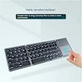 Miniatyrbild 5 av 5: Bluetooth-tangentbord Vikbart Trådlöst Tangentbord Spårplatta för IOS/Android/Windows Surfplatta Mobiltelefon Tangent