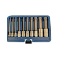 Miniatyrbilde 1 av 5: 10-pakning Trippel Spline Driver Socket Sett 1/4in 3/8in 1/2in Sabotasjesikker Lang Rekkevidde Maskin Reparasjon
