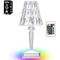 Miniatyrbilde 1 av 5: Krystall LED skrivebordslampe, berøringskontroll øyevern, klar akryl USB-lading skrivebordslampe for bar, soverom, bord, nattbord (tre farger justerbar)