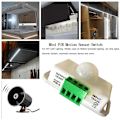 Miniatyrbillede 4 af 5: PIR Infrarød Bevægelsessensor Detektor, DC 12V-24V Strip Lys Bevægelsessensor Kontakt, til Skab