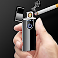 Miniatyrbillede 1 af 4: Elektronisk lighter, smart USB genopladelig lighter, mini elektrisk lighter med berørings tænding, vindtæt flammeløs lighter plasma lighter med batteri indikator