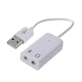 Pikkukuva 1 / 3: 3,5 mm:n mikrofonikuulokeliitäntä USB 2.0 -äänikortti kaiutinäänisovitin valkoinen