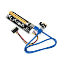 Pikkukuva 1 / 4: PCI-E Riser -korttisetti PCIe 1X - 16X sovitin 4Pin SATA virta USB 3.0 kaapeli BTC