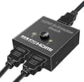 HDMI-switch, HDMI-splitter 4k adapter dubbelriktad 2 in 1 ut eller switch 1 in 2 ut, stödjer 3d 4k 1