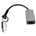 Miniatyrbild 1 av 5: 2.5 Gigabit Ethernet Adapter Typ-C USB 3.0 till RJ45 LAN 2500Mbps Hög Hastighet 2.5G Nätverkskort för NA