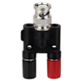 Miniatyrbilde 1 av 5: BNC Plugg 4mm Bananplugg Splitter Kobling BNC Hannplugg til 2 x 4mm Banan Hunn Jack Socket Adapter