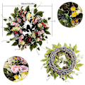 Miniatyrbild 5 av 5: 20 Tum Vår Dörr Blomsterkrans Konstgjord Blomkrans För Sommar Ytterdörr Vägg Fönster Rum Utomhusdekor 2025:e