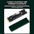 Pikkukuva 5 / 5: Ngff M.2 - Pci-e 4x -nousukortti M2 M-avain Pcie X4 -adapteriin Led-merkkivalolla Sata-virtanousukortti varten