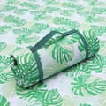 Picnic Blanket, 200x200cm, Waterproof and Sandproof, Leaf Pattern, Durable Beach Mat, Foldable, Camping, Beach, Hiking, Easy to Carry