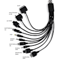 Miniatyrbillede 5 af 5: 10 i 1 Universal USB Opladerkabel Multifunktionsopladning Synkkabel til Ipod Iphone Psp Kamera Nokia Blackberry 1 stk