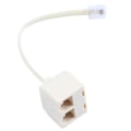 Pikkukuva 3 / 5: RJ11 6P4C Liitin 2 X Portti M / F Jakaja Puhelinsovitinkaapeli Beige