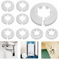 Pikkukuva 1 / 5: Patterin Rosetti Putken Suojus Patterin Lämmitys Putkisto Seinäreiän Suojus Lattia 16 Mm / 20 Mm / 25 Mm 24kplstriomphe (valkoinen)