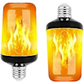 Miniatyrbilde 1 av 3: LED-pære med flammeeffekt - 2 stk E27 flammepære, tyngdekraftsensor, 4 lysmoduser