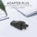 Miniatyrbillede 2 af 5: IEC 320 C5 3-benet hun til C8 2-benet han stik konverter strømforsyningsadapter