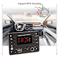 Miniatyrbild 3 av 5: DC 5V-12V Bluetooth 5.0 MP3 WMA WAV APE Dekoderkort Bil Handsfree Ljudmoduler Mikrofon USB TF FM Radio MP3 Musikspelare Högtalare