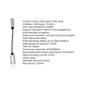 Miniatyrbilde 3 av 5: ALC5686 USB Type-C til 3,5 mm DAC Digital Dekoder Lydadapter, Grå