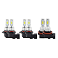 Pikkukuva 1 / 5: 6X Combo LED-ajovalot Polttimo Sumuvalo H11 9006 9005 HID