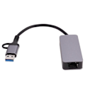 Pikkukuva 2 / 5: 2.5 Gigabit Ethernet -sovitin, Type-C USB 3.0 - RJ45 LAN 2500Mbps Nopea 2.5G Verkkokortti NA:lle