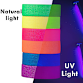 Miniatyrbillede 4 af 5: 6 Farver Neon Gaffer Klæbebånd, Fluorescerende UV Sortlys Glød I Mørket Bånd Til UV Fest 15mm*5m