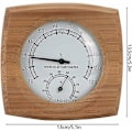 Miniatyrbild 2 av 5: Termometer/hygrometer, Invändigt trä 2-i-1 för bastu termo-hygrometer termometer hygrometer Hammam-tillbehör för basturum