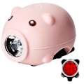 Miniatyrbillede 1 af 5: Cykellys og baglygter med hornfunktion, USB-opladelig
