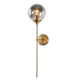Miniatyrbillede 5 af 5: LED Indendørs Væglampe, E14 Guld Sengelampe, Amber Glas Kugle Væglampe til Soveværelse, Stue, Entré, Spisestue (Amber)
