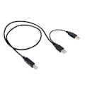 Miniatyrbillede 2 af 5: Dobbelt USB 2.0 Han til Standard B Han Y-kabel 80cm til Printer & Scanner & Ekstern Harddisk