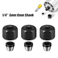 Miniatyrbillede 2 af 5: 6/6,35/8 mm spændepatron med møtrik gravering trimmemaskine routerbit adapter elektrisk router fræser tilbehør 2024THO