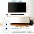 Miniatyrbilde 2 av 5: 4 Stykker 2 Port Ethernet Veggplate, RJ45 Cat6 Hunn til Hunn Inline Koblingsstykke Frontplater