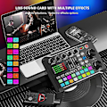Miniatyrbillede 2 af 5: F998/v8s Lydkort Mikrofon Lydmixer Live Lydkort Mixerbord Lydkort Audio Mixpult Forstærker
