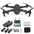 Miniatyrbillede 1 af 5: 4k Drone E58 Foldbar Fjernstyret Quadcopter Høj Opløsning Kamera Wifi Live Video, 4k Tre Elektrisk Sæt