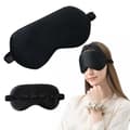 Large Luxury Mulberry Silk Sleep Mask Black