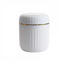 Mini Desktop Trash Can - Wastebasket, Foldable Small Trash Can with Lid - Countertop, White