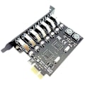 Miniatyrbillede 5 af 5: USB 3.0 PCI Express Adapter PCI E til 7 Ports USB 3 Udvidelsesadapterkort USB3 PCIe PCI-E X1 Controller Konverter (VIA)