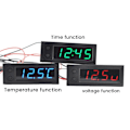 Miniatyrbild 5 av 5: Bilklocka Universal Digital Klocka Datum 3 I 1 LCD-Skärm Elektronisk Temperatur Nattlys Trim Grön