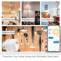 Miniatyrbilde 5 av 5: WiFi Smart Sokkel med Lysstyrkejustering for Tuya Smart Life App, Stemmestyring via Assistent, EU-kontakt