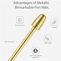 Miniatyrbilde 5 av 5: For Remarkable 2 Pennespisser, Metall Remarkable Pennespisser, Erstatningstips/Nib Refill Tilbehør 12 stk 2025th