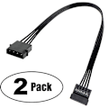 Pikkukuva 4 / 5: Molex IDE 4-nastainen uros - 15-nastainen naaras SATA-virtamuunninadapterikaapeli kiintolevylle HDD SSD Power E