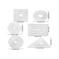 Miniatyrbillede 5 af 5: 6 Stk. Skærestencils Metalsæt, Forskellige Forme Udskærings Polygon Prægeværktøjer til Kort Ma