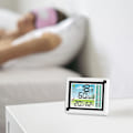 Miniatyrbillede 5 af 5: Trådløs vejrstation med udendørs sensor, termometer og indendørs/udendørs digital hygrometer, justerbar baggrundsbelysning med stort LCD-display til hjemmet An