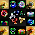 Miniatyrbillede 4 af 5: Lys Fidget Spinner, Lys Fidget Finger Legetøj Hånd Spinner - Stressreduktion og Angstlindring Hånd Spinner til Børn