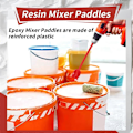 Miniatyrbilde 4 av 5: Resin Mikser Padler, Epoxy Mikser Feste for Drill, Gjenbrukbar Maling Rører Drill Feste (2 stk)