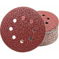 Miniatyrbillede 1 af 5: Professionelle slibeskiver 50 stk. 8 huller 125 mm korn 100 til excenterslibere sandpapir slibepuder