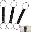 Bagagestroppar - resväskestroppar - bagagesäkerhetsremmar - justerbara spännen - 3-pack - svart